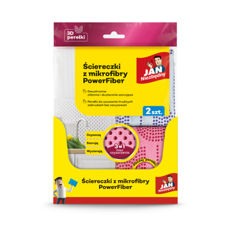 Jan Niezbędny Ściereczki z mikrofibry PowerFiber 2szt.